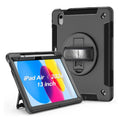 USP Rugged Apple iPad Air (13") (M3/M2) (7th/6th Gen) / iPad Pro (12.9") (6th/5th/4th/3rd) Case Black - Built-in-Kickstand, 3 Years Warranty