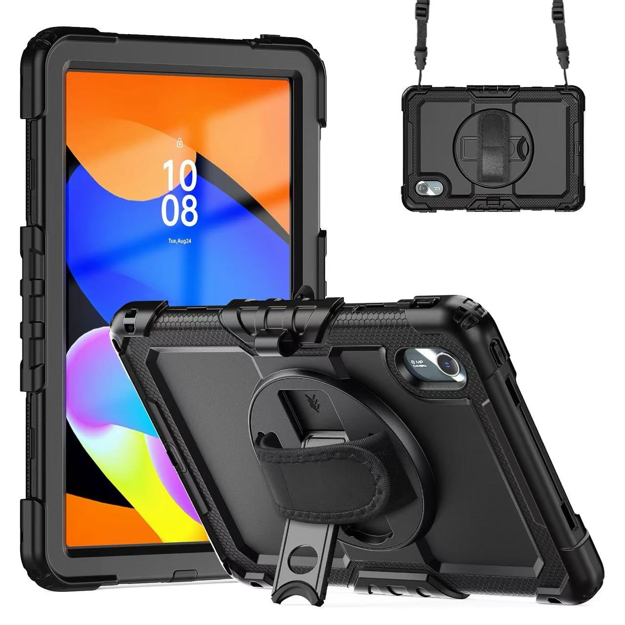 USP Rugged Lenovo Idea Tab 11 (11') Case Black - Built-in-Kickstand, Hand  Shoulder Strap, DropProof, 3 Years Warranty