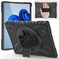 USP Rugged Microsoft Surface Pro 8 (13") Case Black - Built-in-Kickstand, Adjustable Hand Strap, Pen Holder, DropProof, 3 Years Warranty