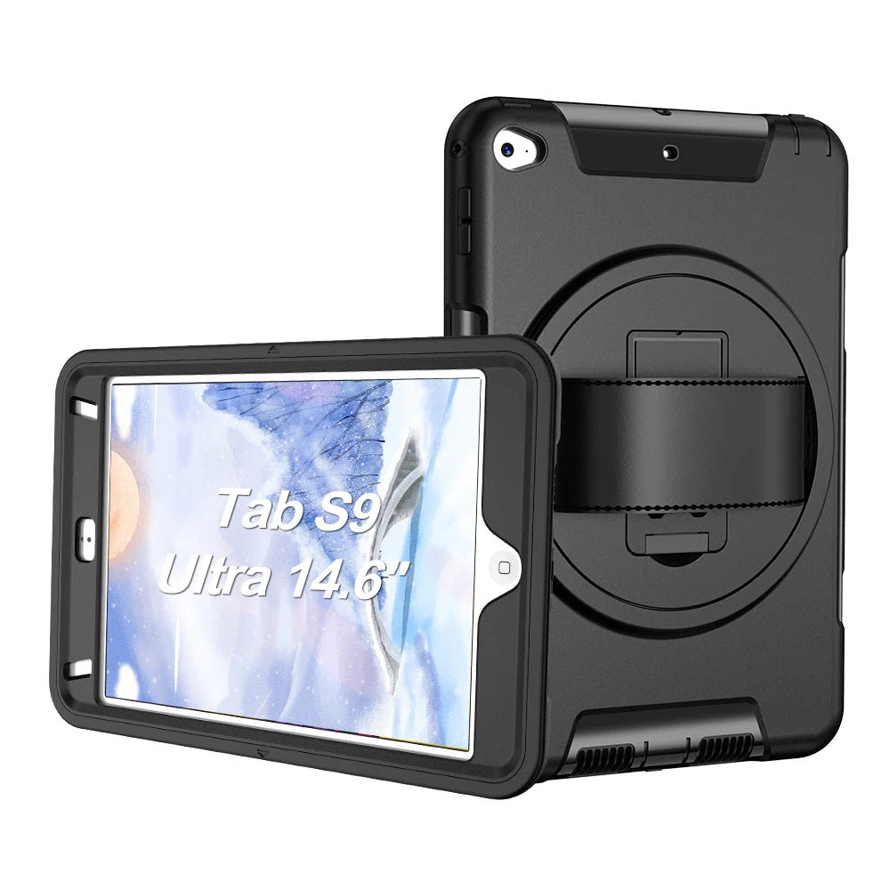 USP Rugged Samsung Galaxy Tab S11 Ultra/ Tab S10 Ultra / Tab S9 Ultra / Tab S8 Ultra (14.6") Case Black - Built-in-Kickstand, 3 Years Warranty