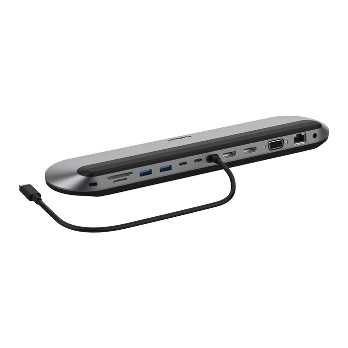Belkin Belkin Connect Universal USB-C 11-in-1 Pro Docking Station - Grey (INC014btSGY), 100W PD, 10Gbps, Tripal Display, Sili