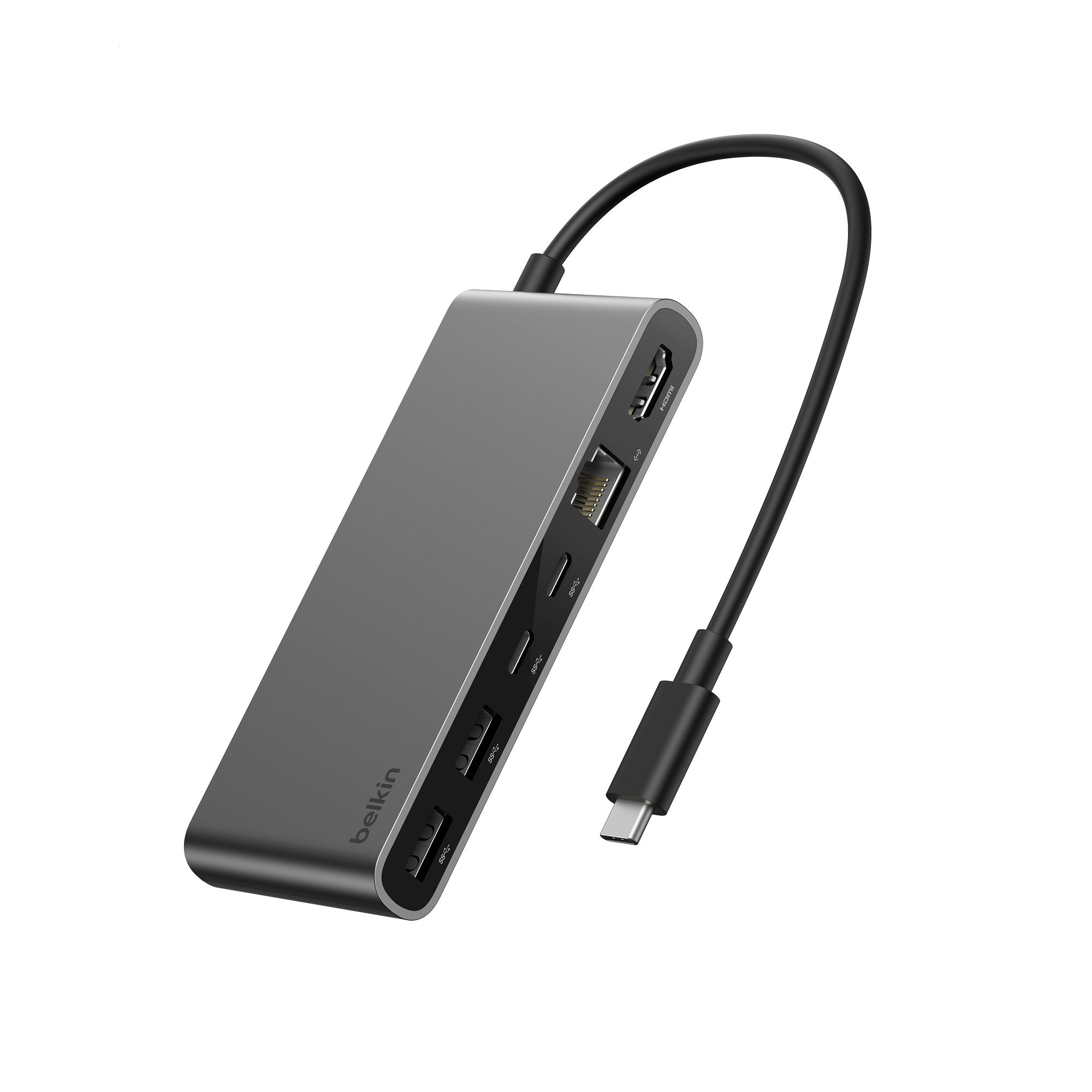 Belkin Belkin Connect 8-Port USB-C Hub with 2.5Gb Ethernet - (INC024fqSGY), 100W PD, 10Gbps, 4K@60Hz, 2xUSB-A, 1xUSB-C, 1x HD