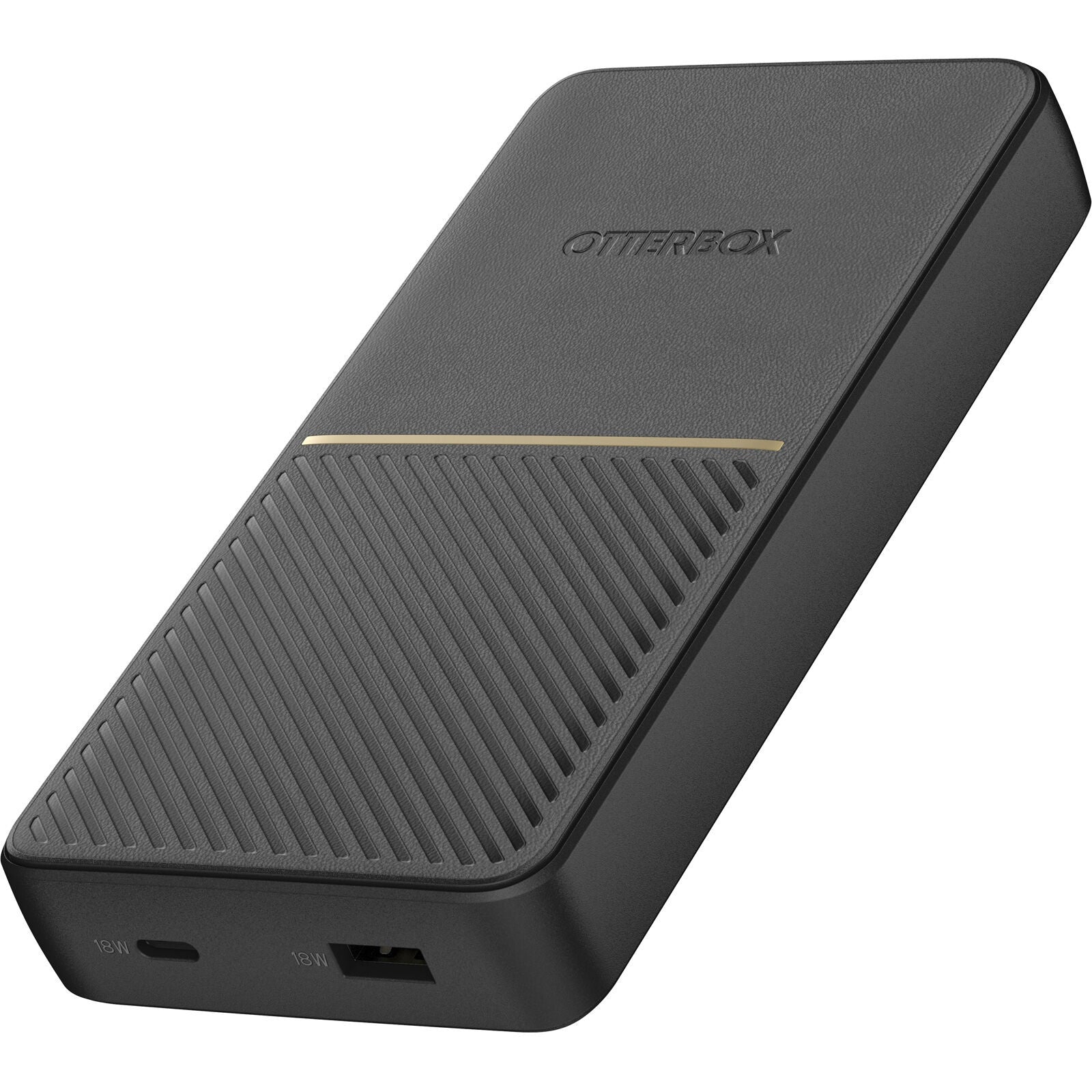 OtterBox Fast Charge Power Bank 20K mAh - Black (78-80642), Dual Port USB-C (18W)  USB-A (18W), Includes USB-C Cable (15CM), 2 Years Warranty