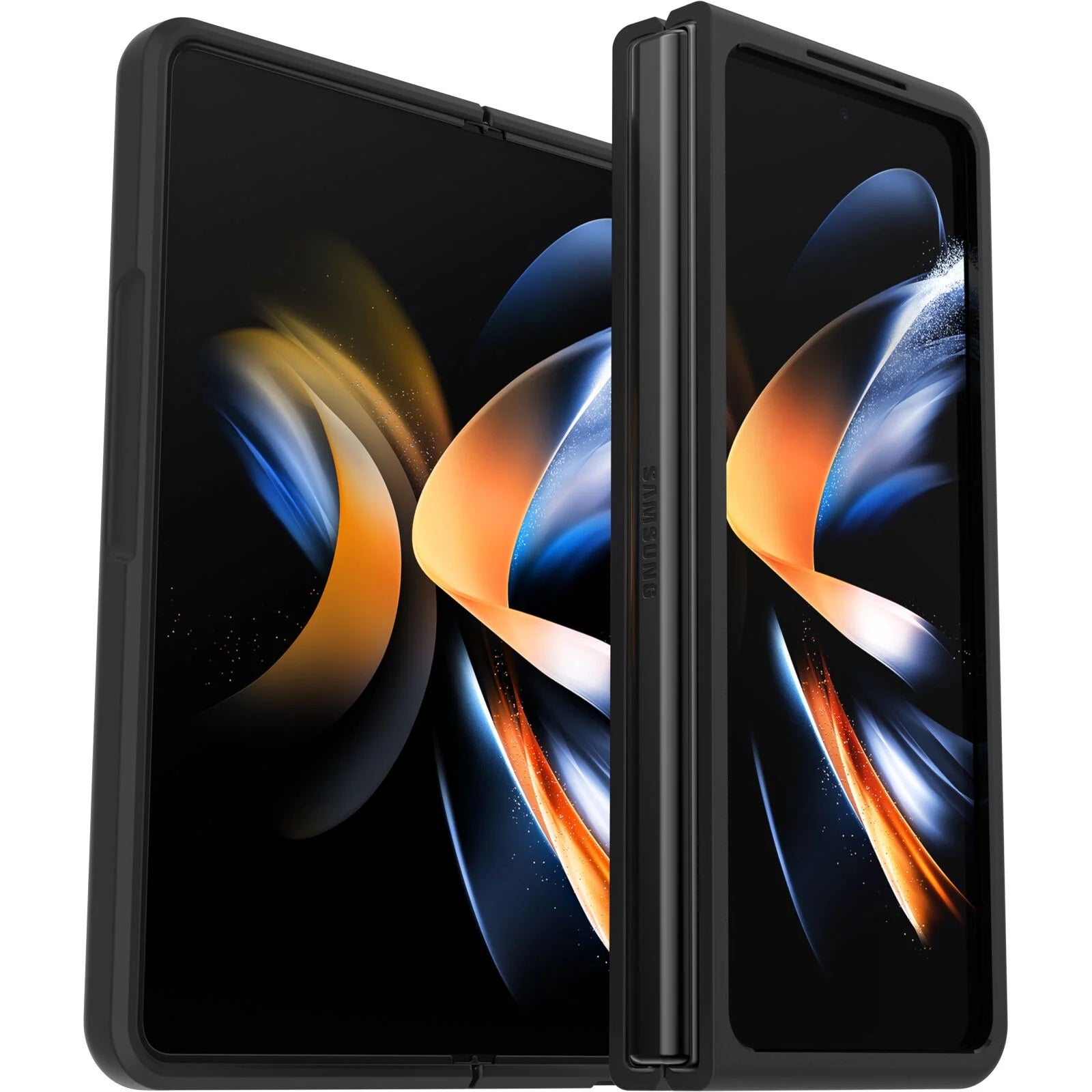 OtterBox Thin Flex Samsung Galaxy Z Fold4 5G (7.6") Case Black - (77-90461), Antimicrobial, DROP+ Military Standard, Raised Edges, 7 Years Warranty