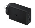 Samsung 65W PD Power Adapter Trio - Black(EP-T6530NBEGAU),3-in-1 Wall Charger(2 x USB-C, USB-A), Versatile Compatiblity, 1 Year Warranty