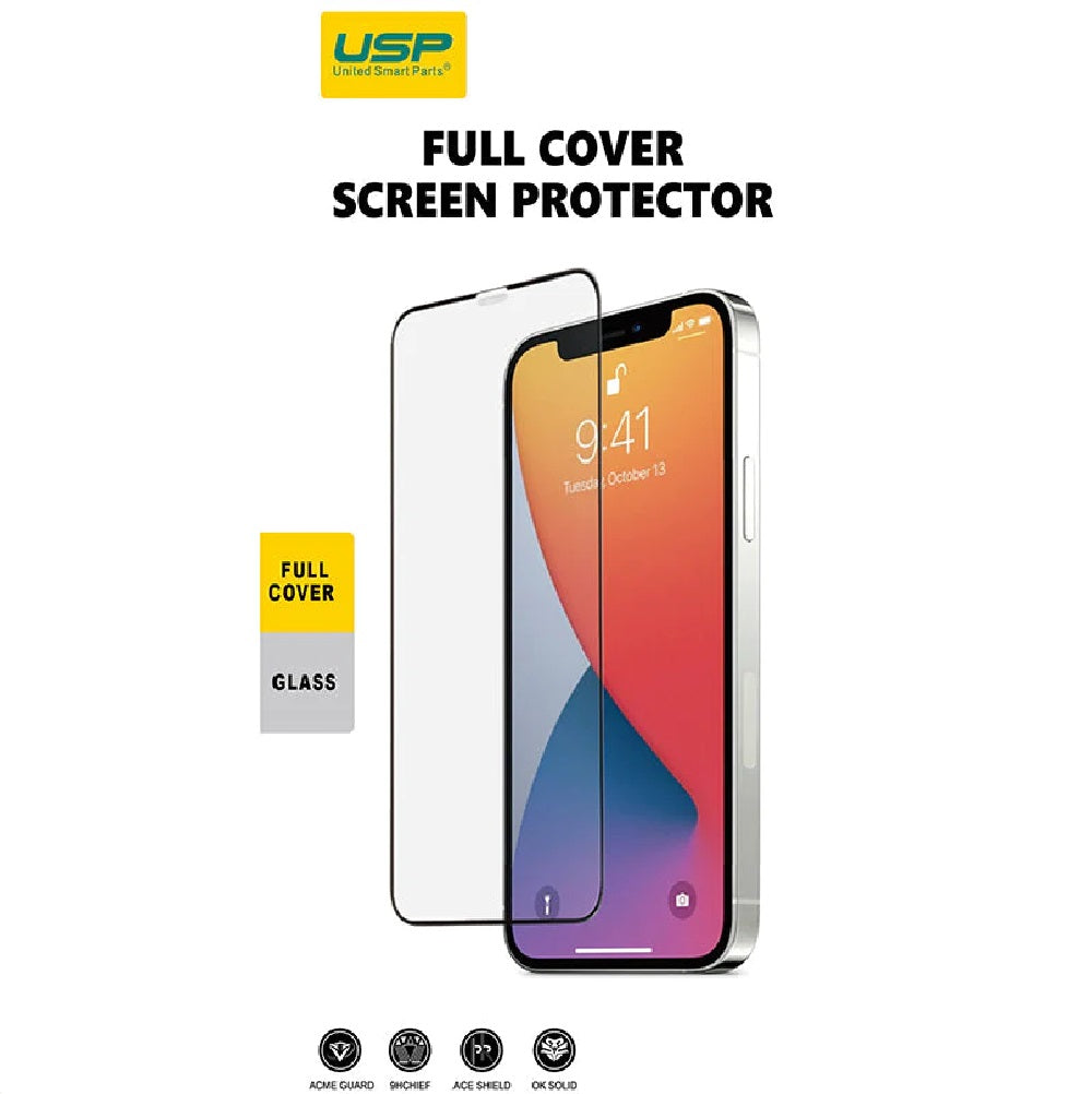 USP Apple iPhone 17e /  iPhone 16e/ iPhone 14 / iPhone 13 / iPhone 13 Pro Tempered Glass Screen Protector : Full Coverage, 9H Hardness,Bubble-free,3 Y