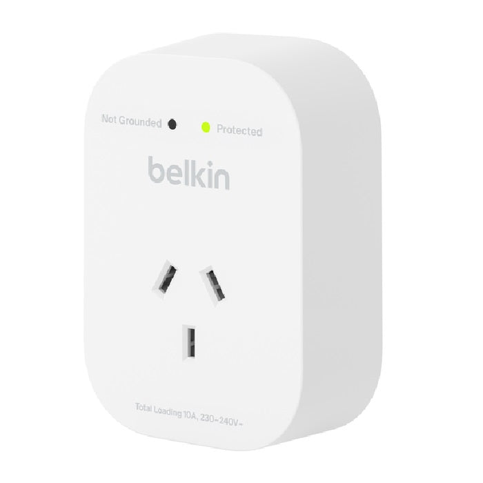 Belkin Belkin SurgePro 1-Outlet Surge Protection - White (SRA010AU), 1800 Joules Protection, RCM Safety Certified, CEW $30,00