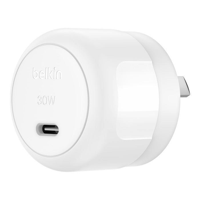 Belkin Belkin BoostCharge Compact 30W USB-C (PD 3.1) Wall Charger - White (WCA008auWH), Compact  Travel-Ready, CEW $2,500, 2 