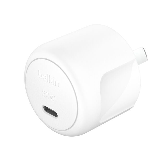 Belkin Belkin BoostCharge Compact 20W USB-C (PD 3.1) Wall Charger - White (WCA009auW), Compact  Travel-Ready, CEW $2,500, 2 Y