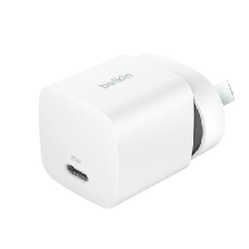 Belkin Belkin BoostCharge 25W USB-C PD 3.1 Cubic Wall Charger - White (WCA012auWH), Portable  Powerful, Apple, MFI-Certified,