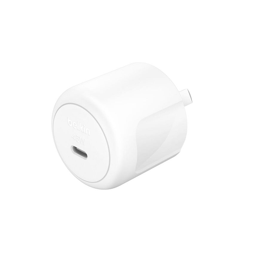 Belkin Belkin BoostCharge Compact 45W USB-C PD 3.1 Wall Charger - White (WCA013auWH), Safe  Efficient, Apple, CEW $2500, 2 Ye