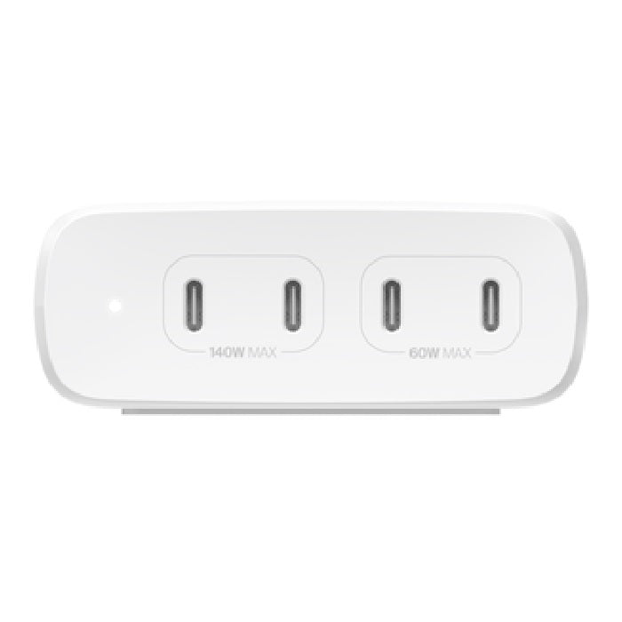 Belkin Belkin BoostCharge Pro 200W USB-C (PD 3.0) 4-Port GaN Wall Charger - White (WCH015AUWH), 140W Max Single Port, CEW $25