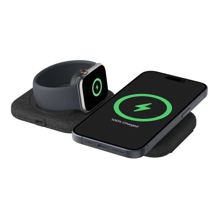 Belkin Belkin BoostCharge Pro 2-in-1 Magnetic Qi2 Charging Travel Pad + 30W Wall Charger + USB-C Cable (1.5M) - Black (WIZ026