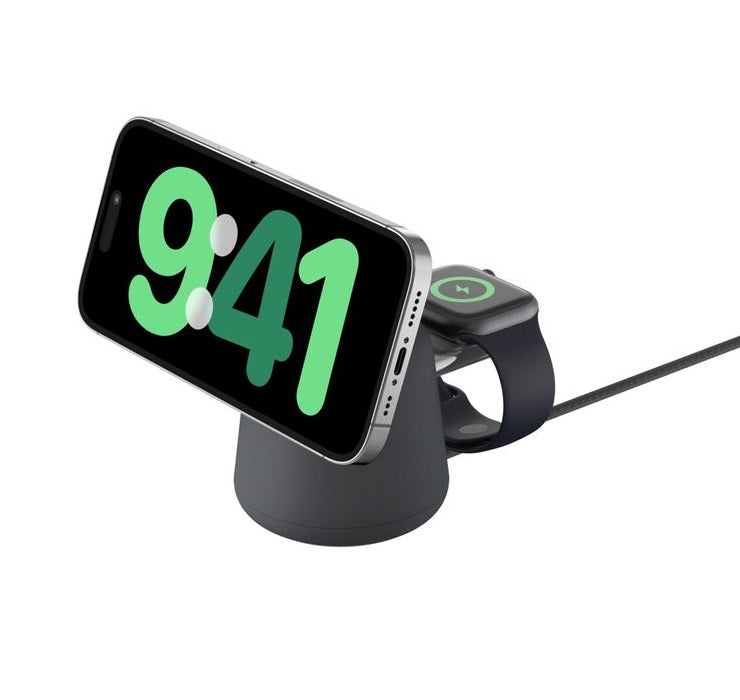 Belkin Belkin BoostCharge Pro 2-in-1 Wireless Qi2 Charging Dock + 30W USB-C PSU + USB-C Cable (1.5M) - Black (WIZ027auH36), 1