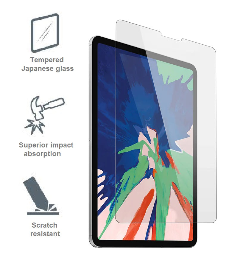 Cygnett Cygnett OpticShield Apple iPad Pro (12.9") (6th/5th/4th/3rd Gen) Tempered Glass Screen Protector - (CY2731CPTGL), 2 Y