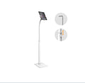 Brateck Bratech Height Adjustable Universal Anti-TheftTable Floor Stand compatible with7.9”-11” Tablets-White 220x300x1325mm 
