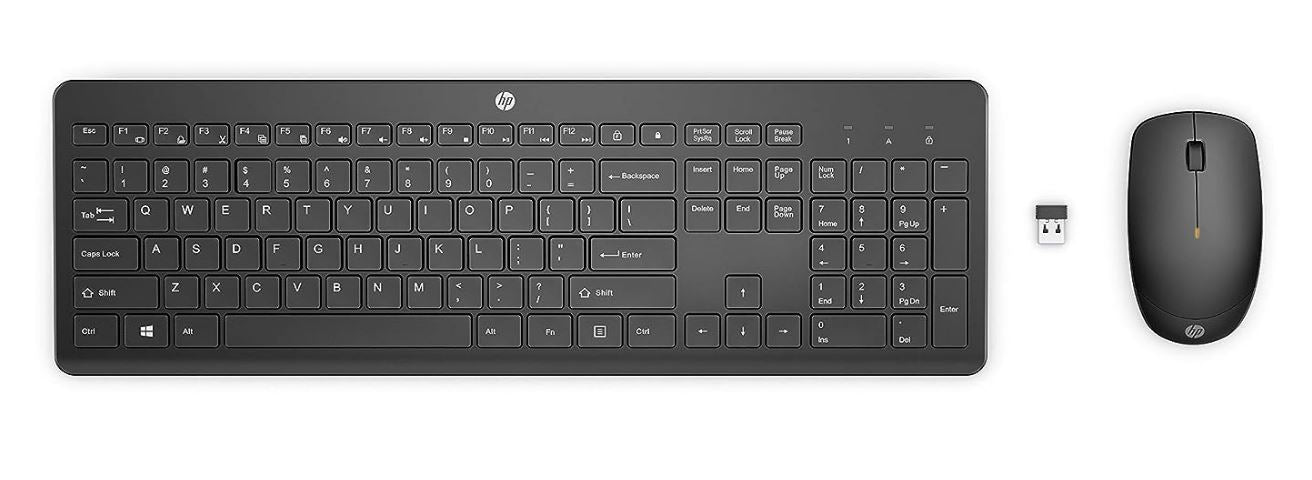 HP HP 230 USB Wireless Keyboard  Mouse Combo 2.4GHz 12 function keys Chiclet Comfortable Low Noise 1600DPI Mouse Light Weight