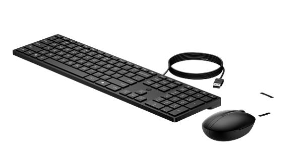 HP HP 320MK USB Wired Desktop Keyboard Mouse Combo Reduced-sized  Low-Profile Quiet Keys PlugPlay for Notebook Desktop PC WIN