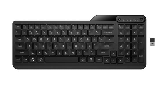 HP HP 475 Dual-Mode Wireless Keyboard Bluetooth 5.3 Up to 24M Battery life USB Type-A port Multi-OS Device Unifying Dongle Sl