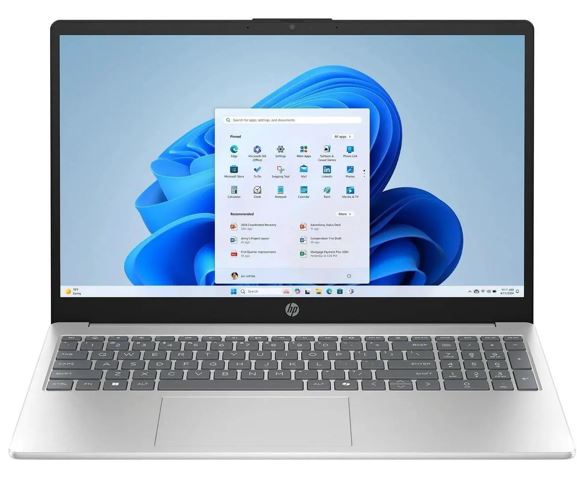 HP 15F 15.6' FHD Touch Intel U5-225U 8GB DDR5 512GB Windows 11 Home Iris Xe GPU WiFi6 USB-C HDMI 1YR RTB WTY 1.6kg