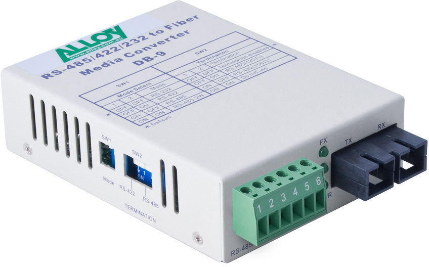 Alloy Alloy SCR460SC-2 RS-232/422/485 Serial Terminal to Multimode Fibre Converter. Max. range 2 Km