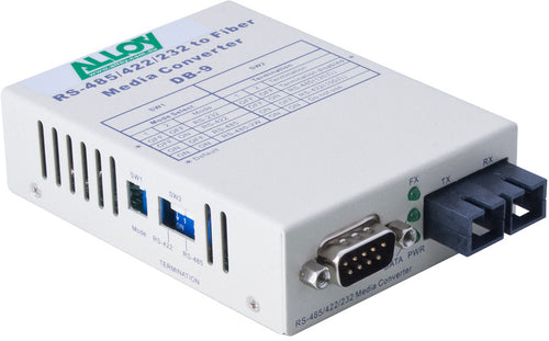 Alloy Alloy SCR460SC-3 RS-232/422/485 Serial DB-9 to Single Mode Fibre Converter. Max. range 20Km
