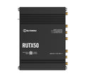 Teltonika RUTX50 Industrial 5G Router, 5G dual SIM cellular, 5x Gigabit Ethernet ports, dual-band WI-Fi, PSU included