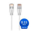 Ubiquiti UniFi Etherlighting Patch Cable, Single Unit, Indoor, Length 0.15m, White/Translucent