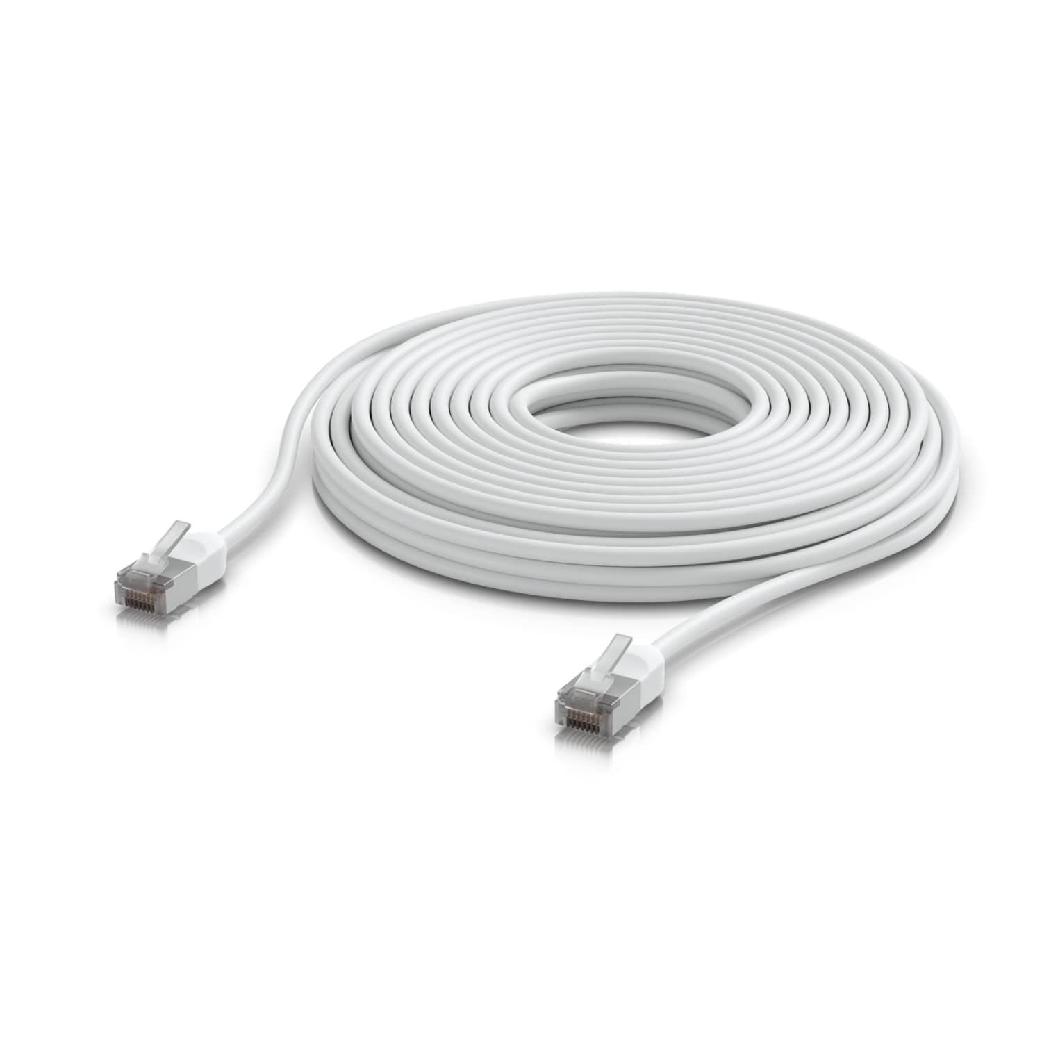 Ubiquiti UniFi Premium Patch Cable Outdoor, 12M, White, Ultra-thin, Rugged, Shielded Patch, Designed Optimized, For 10 GbE networking, 2Yr Warr