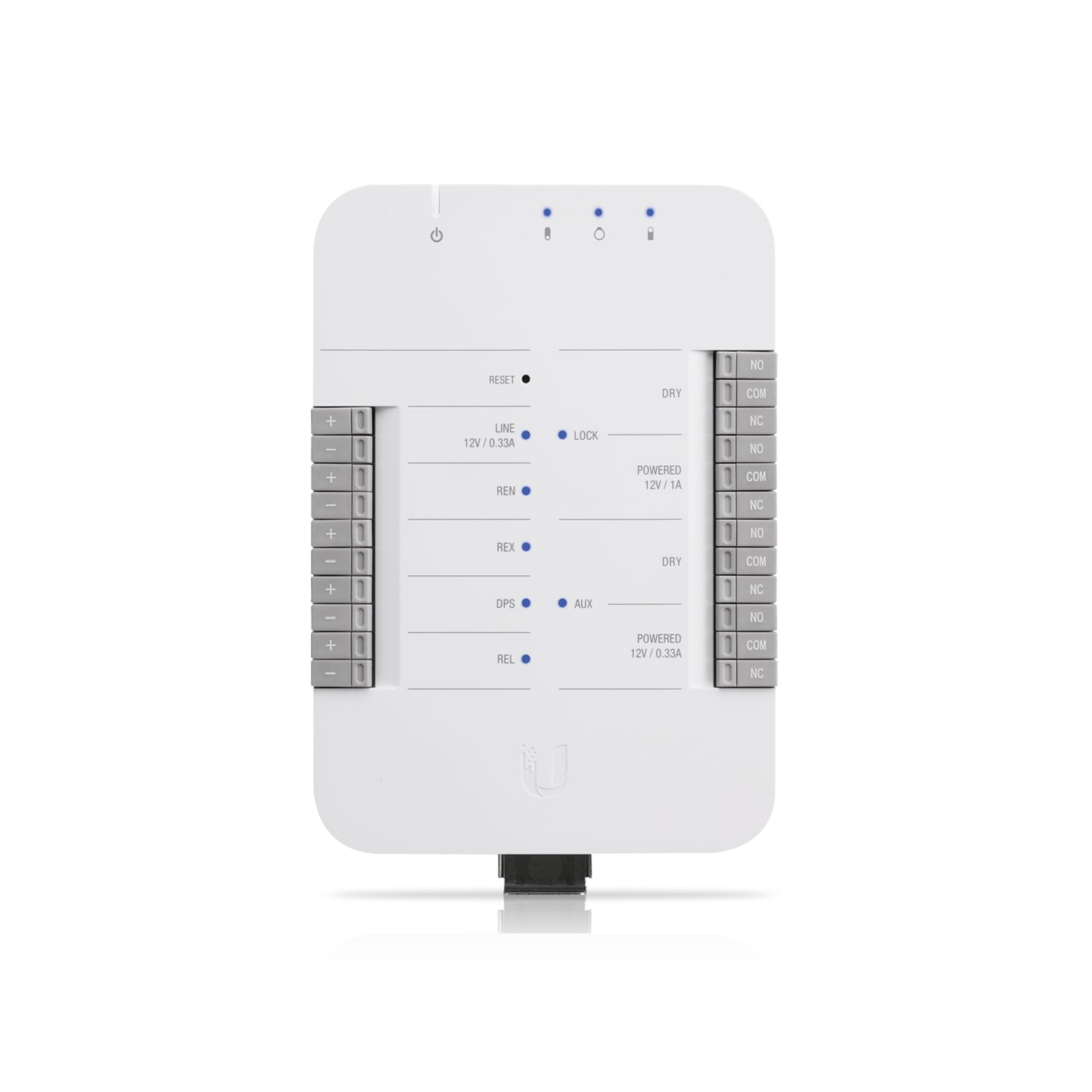 Ubiquiti UniFi Access Door Hub，Single Door Entry Mechanism，PoE Power, Support UA-LITE UA-PRO,Four Inputs 12v Dry Relays for Most Door Lock
