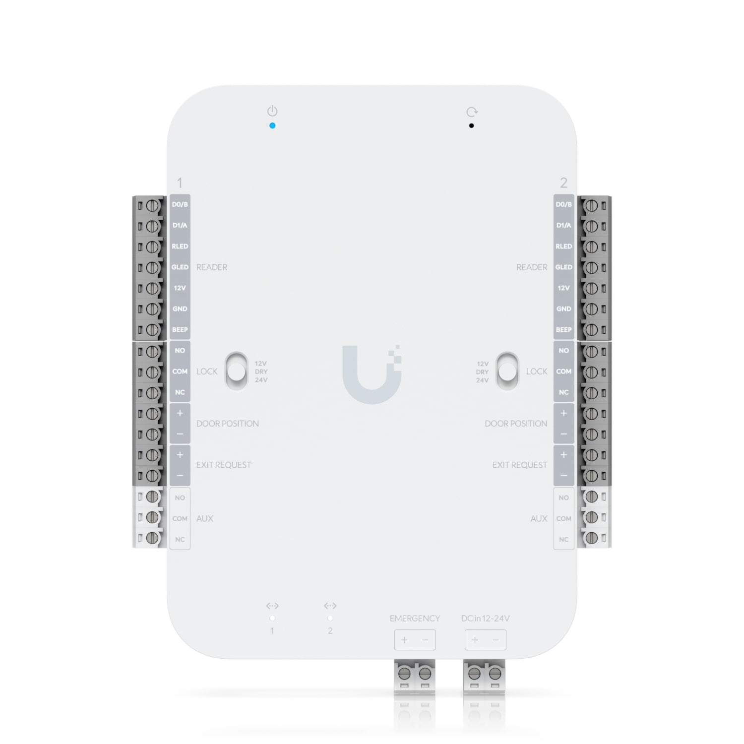 Ubiquiti Retrofit Hub, DC-powered Hub Supports Wiegand And OSDP Readers, Provides Entry And Exit Control For Up To Two Doors *Avail for Deal Reg*