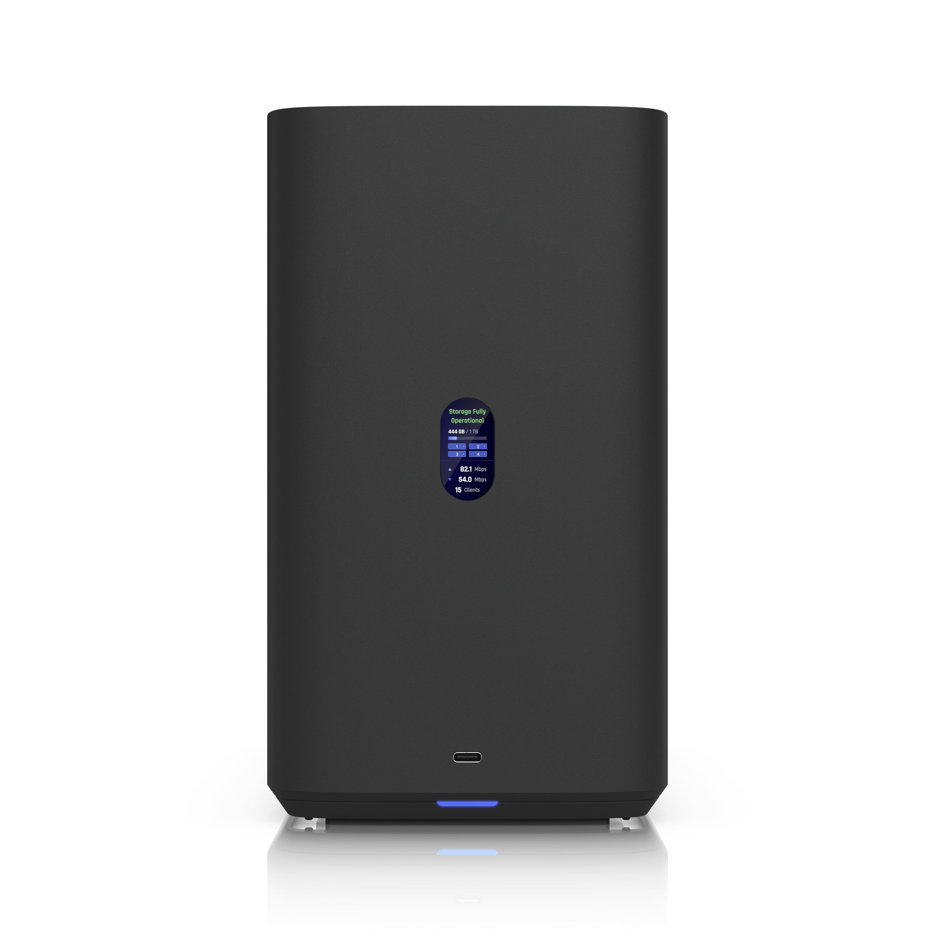 Ubiquiti UNAS 4, Black, UniFi Network Attached Storage(4) 2.5/3.5"HDD Bays, (2)M.2NVMe SSD, 2.5GbE Networking, USB-C Conn, PoE+++ Adapter Compact