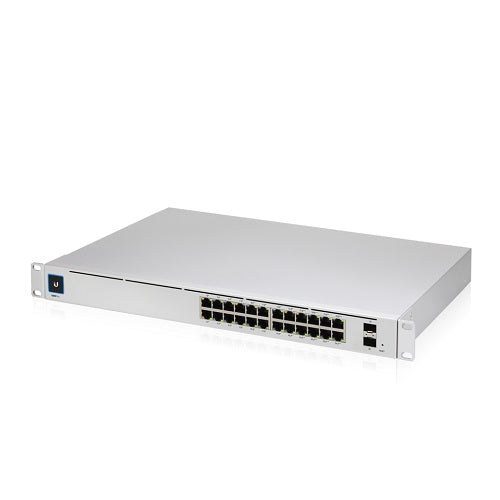 Ubiquiti UniFi 24 port Managed Gigabit Layer2  Layer3 Switch, Auto-sensing 802.3at PoE+  802.3bt PoE, SFP+, Touch Display - 400W GEN2,