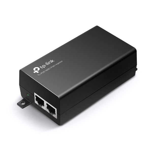 TP-Link TL-POE160S Omada PoE+ Injector, 2 Gigabit Ports, 802.3af/at, Integrated Power Supply, Wall Mountable, Plug  Play