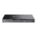 TP-Link SG6428X Omada 24-Port Gigabit Stackable L3 Managed Switch with 4 10GE SFP+ Slots, 24× Gigabit RJ45 Ports, 4× 10G SFP+ Slots, RJ45/Type C USB C
