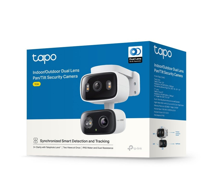 TP-Link TC34 Indoor/Outdoor Dual Lens Pan/Tilt Security Camera