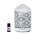 MBEAT (LS) mbeat® activiva Metal Essential Oil and Aroma Diffuser-Vintage White -100ml Built-in 7 LED colour changing Auto st