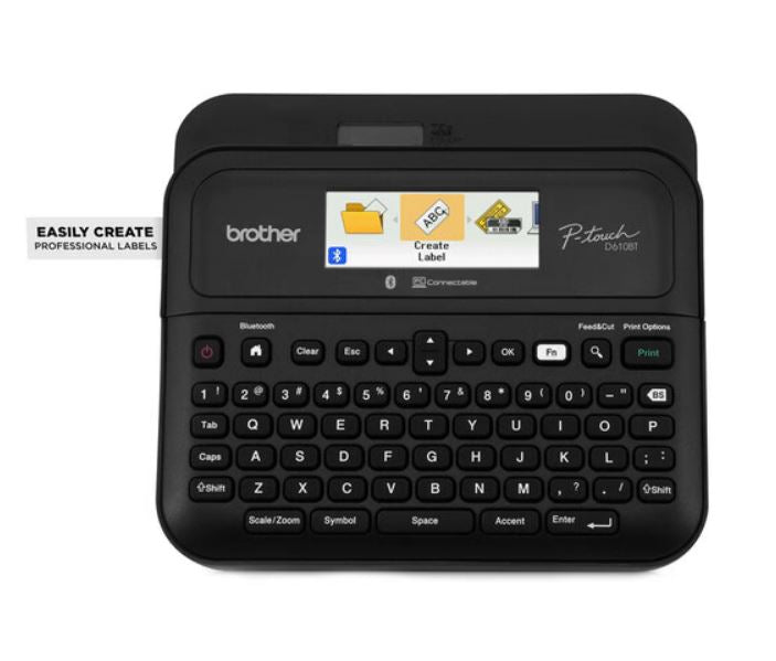 Brother Brother PT-D610BT PC  BLUETOOTH CONNECTABLE PORTABLE P TOUCH LABELLER W/ COLOUR DISPLAY - 3.5-24MM TZE TAPE MODEL