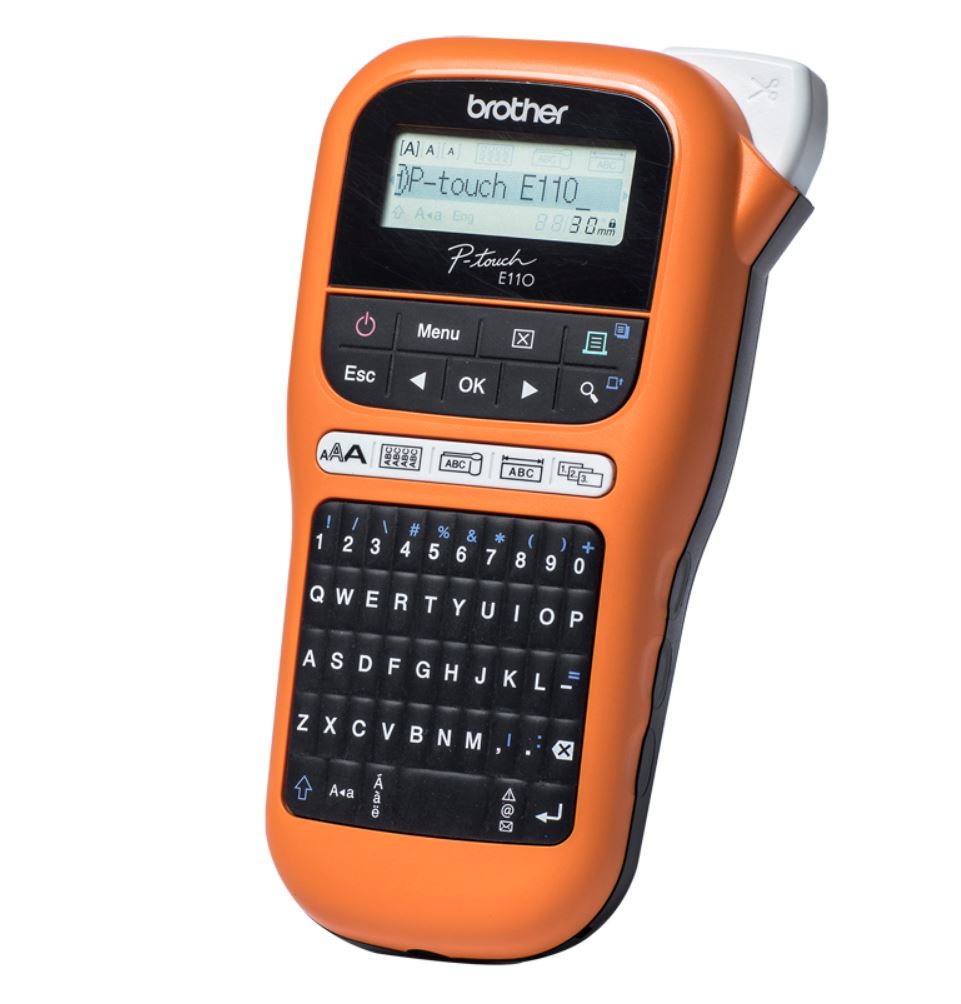 Brother Brother PT-E110VP PORTABLE P TOUCH LABELLER SUITABLE FOR ELECTRICIANS/TRADESMEN 3.5-12MM TZE TAPE MODEL