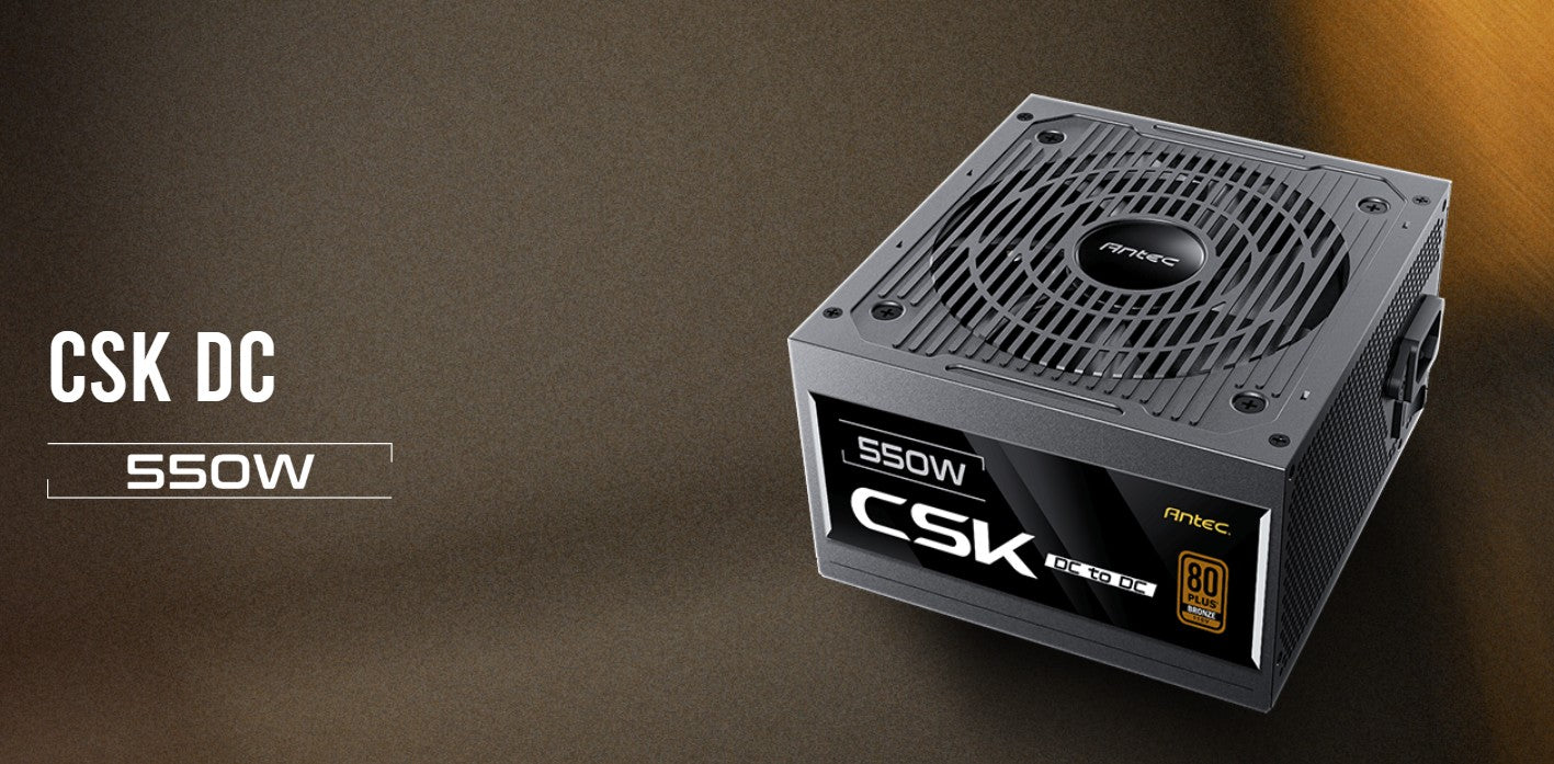 Antec Antec CSK550DC 80+ Bronze 2x PCIE 5.1, Continuous Power, DC to DC, Flat Cables, 5Yrs Warranty. CircuitShield, Thermal,R