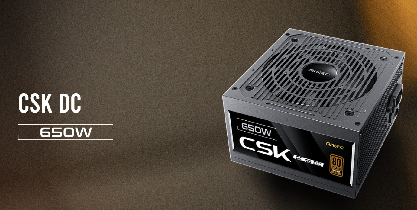 Antec Antec CSK650DC 80+ Bronze,  DC to DC, Flat Cables,. CircuitShield Protections, Thermal, Reliable Value Power Supply 5yr