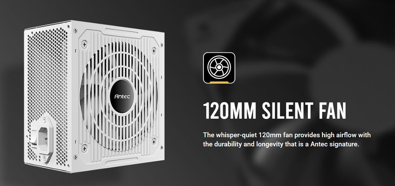 Antec Antec CSK750DC White 80+ Bronze 4x PCIE 5.1, Continuous Power, DC to DC, Flat Cables. CircuitShield, Thermal,Reliable V