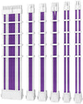 Antec Antec PSU -  Sleeved Extension Cable Kit V2 - Purple / White. 24PIN ATX, 4+4 EPS, 8PIN PCI-E, 6PIN PCI-E, Compatible wi