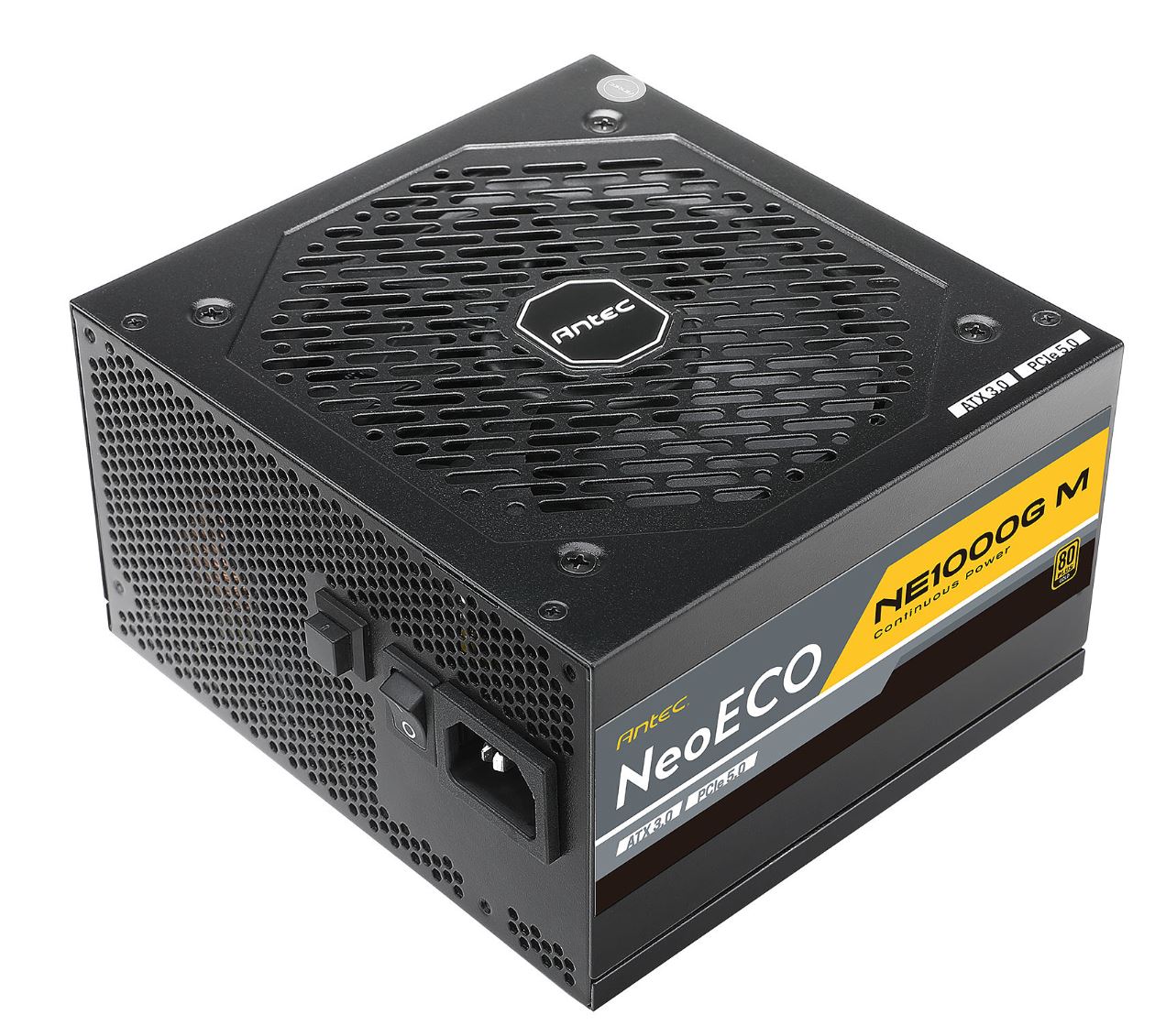 Antec Antec NE 1000w 80+ Gold, Fully-Modular, ATX 3.0, PCI-E 5.0, 140mm Silent Fan, Japanese Caps, ATX Power Supply, PSU,10 Y