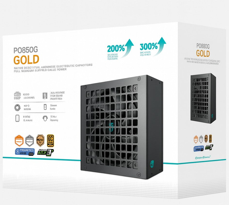 DEEPCOOL DeepCool PQ850G 850W Gamer Storm 80+ Gold/Cybenetics Fully Modular ATX Power Supply 120mm Fan, Japanese Capacitors, 