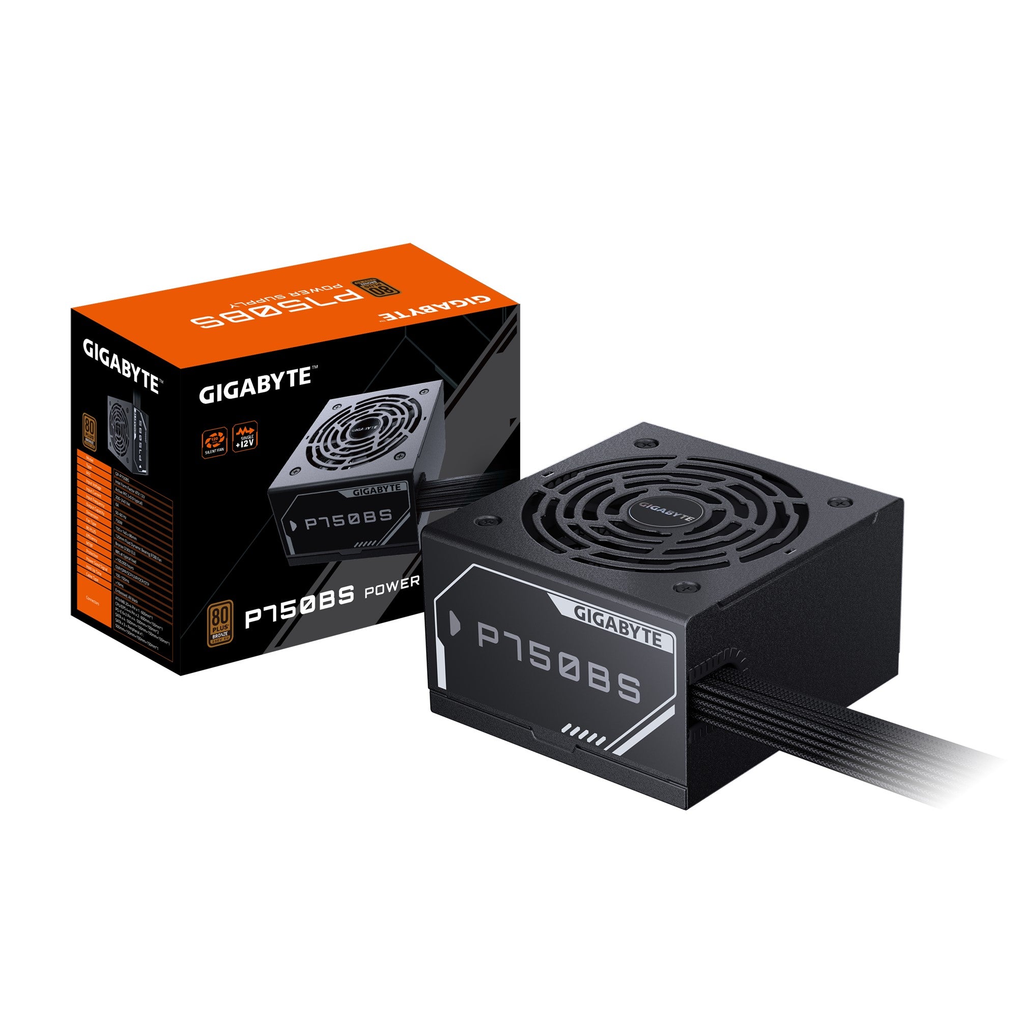 Gigabyte (LS) Gigabyte P750BS Power Supply, 750W,  ATX12V,   80 PLUS Bronze Fan,  Type 120mm Fluid Dynamic Bearing fan