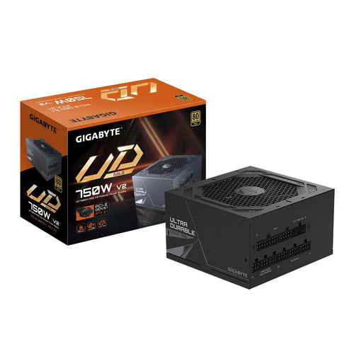Gigabyte (LS) Gigabyte UD750GM PG5 V2, 750W ATX PSU Power Supply  80+ Gold >90%  Black Embossed Cables 100-240 Vac  >100K Hrs