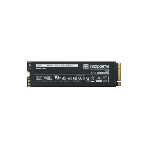 YMTC ZhiTai Ti600 SSD 500GB M.2 2280 YMTC QLC 3D NAND Flash PCIeTM Gen4 x4 NVMeTM 2.0 R/W 6,000MB/s 3,000 MB/s  200 TBW 5Y warranty (Bulk pack)