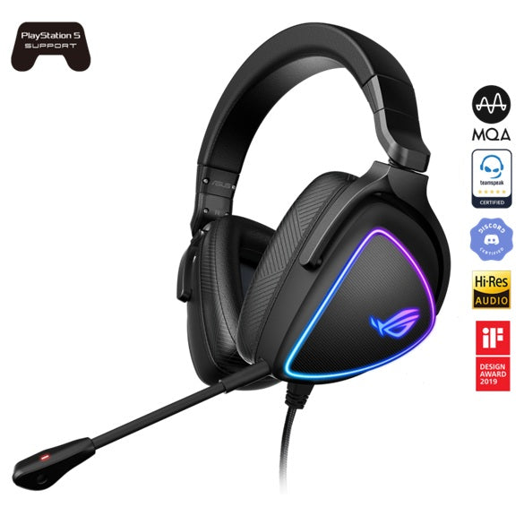ASUS ASUS ROG Delta S Gaming Headset, USB-C/A, ESS 9281 QUAD DAC, 50mm, AI mic, 20–40kHz, 32Ω, RGB