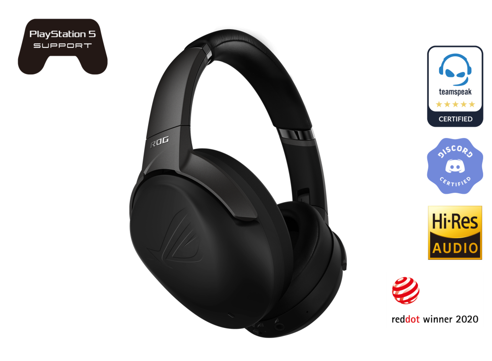 ASUS ASUS ROG STRIX GO BLUETOOTH Wireless Gaming Headset, Qualcomm aptX Adaptive Audio Technology, Ai Noise Cancelling Mic, L